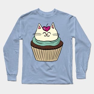 Cat Cupcake Long Sleeve T-Shirt